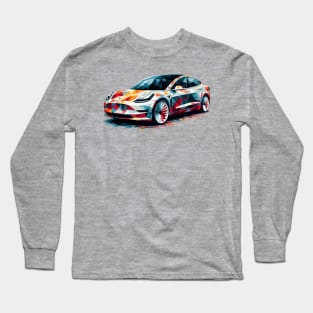 Tesla Model 3 Long Sleeve T-Shirt